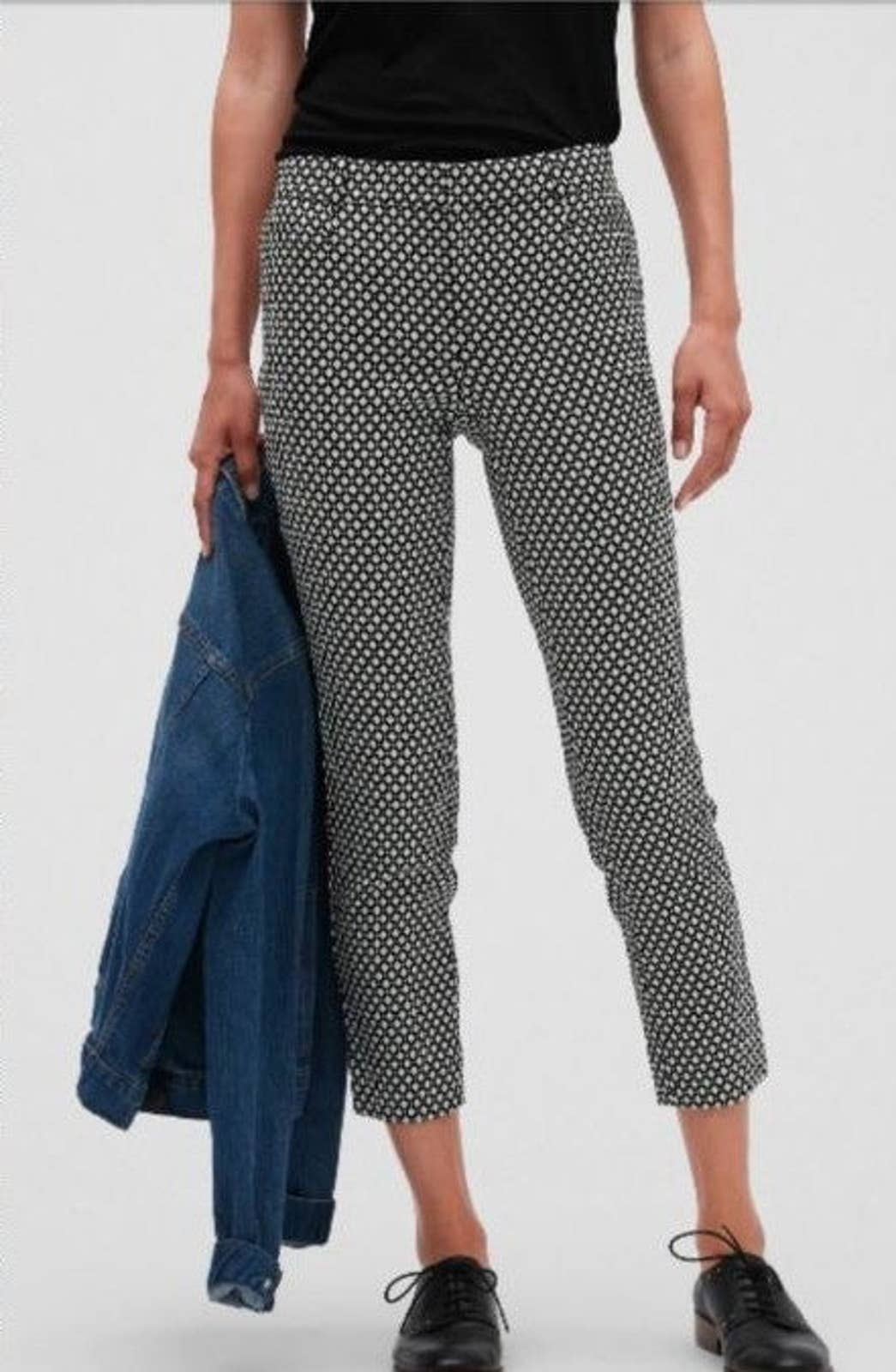 Br Ryan Dot Print Slim Fit Crop Pants Size 0